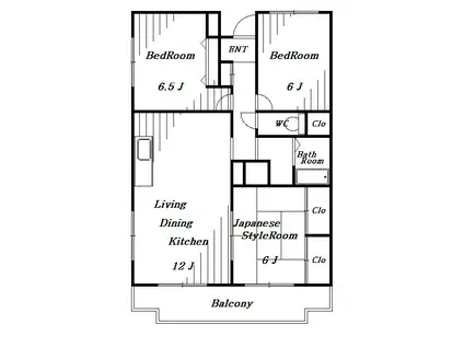 ハーヴェスト本郷(3LDK/5階)の間取り写真