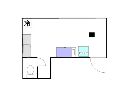 岡孝アパート(ワンルーム/1階)の間取り写真