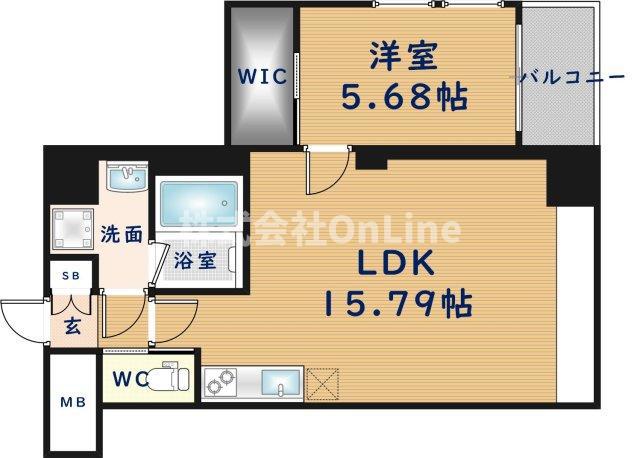 プレジオ長田(1LDK/6階)の間取り写真