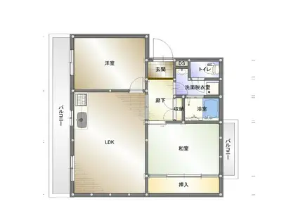 リヴェール茅ヶ崎(2LDK/2階)の間取り写真