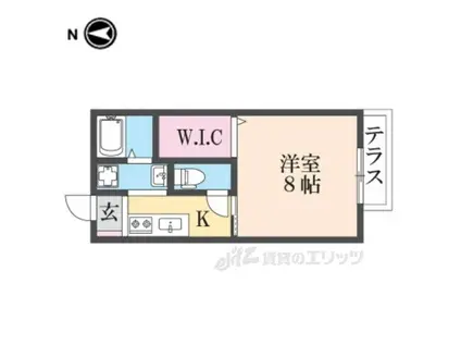 アイビー21C(1K/1階)の間取り写真