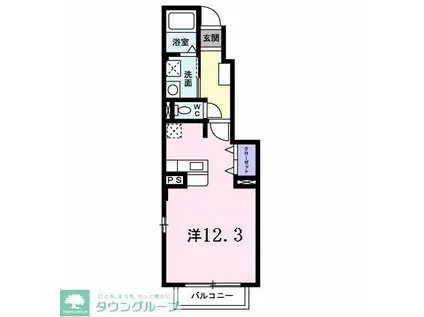 サンリットパレスE(ワンルーム/1階)の間取り写真