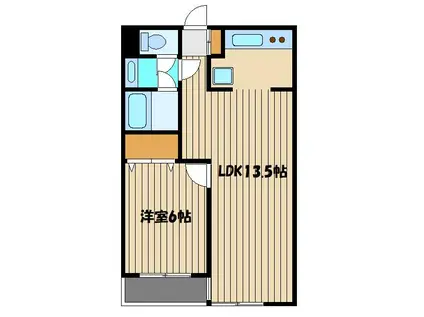 オークヴィラ(1LDK/1階)の間取り写真