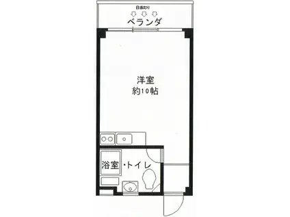 新神戸マンション北館(ワンルーム/4階)の間取り写真