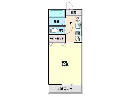 ピーススクエア南内町(1K/5階)の間取り写真