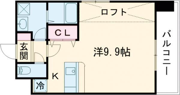 GRANXIA井口(ワンルーム/8階)の間取り写真