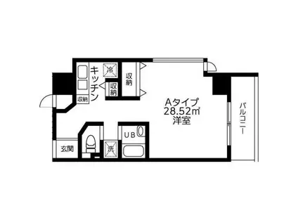 F・K BUILDING(ワンルーム/4階)の間取り写真