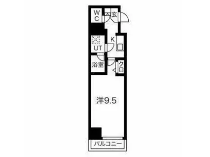 スパシエ日本橋エセンザ(1K/2階)の間取り写真