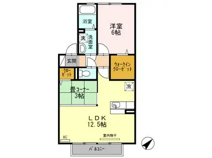 CASA FELICE(1LDK/2階)の間取り写真