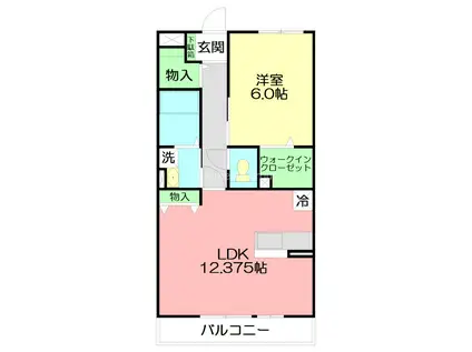 クレール湘南台II(1LDK/3階)の間取り写真