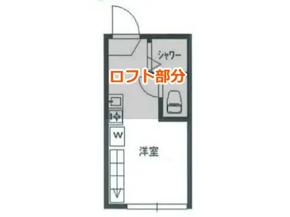 ロイヤルハウス(ワンルーム/2階)の間取り写真