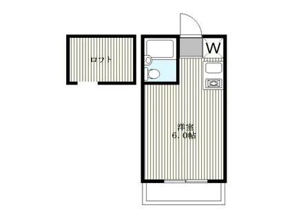 ナイスビュー菊名(ワンルーム/1階)の間取り写真