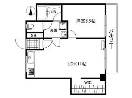岡ビル(1SLDK/3階)の間取り写真