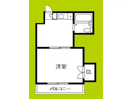 昇徳ビル(1DK/5階)の間取り写真