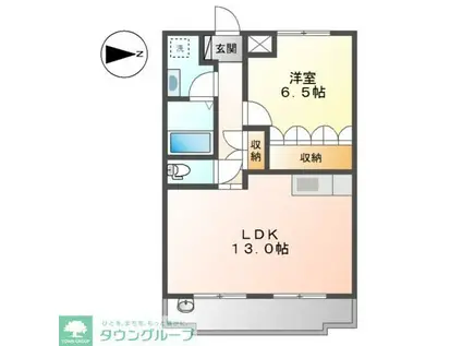 エルンテ・オーシモ(1LDK/2階)の間取り写真