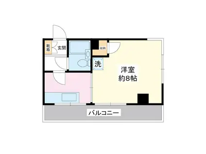 フェリーゼ舞浜(1K/2階)の間取り写真