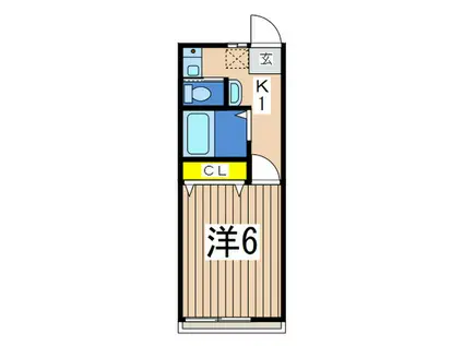 さくらハイツ(1K/2階)の間取り写真