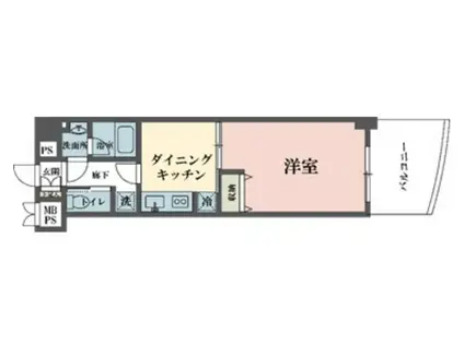 メゾン・ド・ソレイユ(1K/4階)の間取り写真