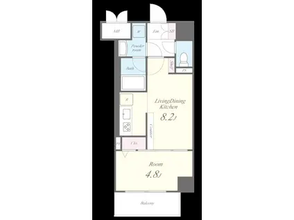 ラ ベール ジン(1LDK/4階)の間取り写真