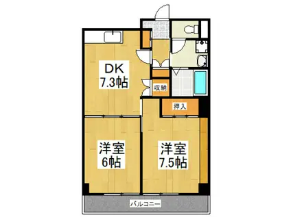 メゾン協和(2DK/5階)の間取り写真