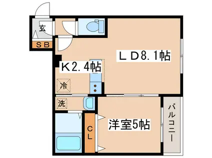 グレイスレクシア(1LDK/2階)の間取り写真