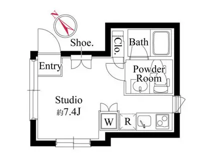 ファーレ中野II(ワンルーム/2階)の間取り写真