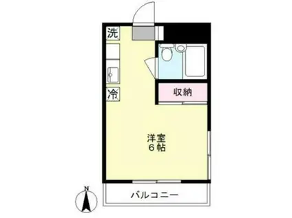 光陽マンション(ワンルーム/2階)の間取り写真