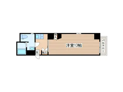 パレスRX大和町(ワンルーム/3階)の間取り写真