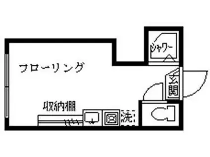 グレースアージュ(ワンルーム/1階)の間取り写真