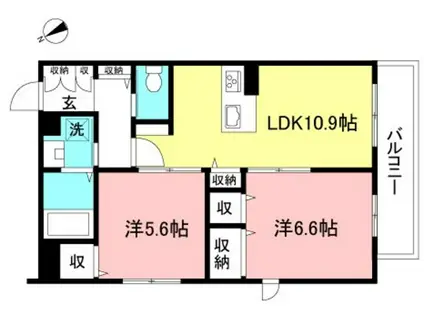 Jアイルズ(2LDK/3階)の間取り写真