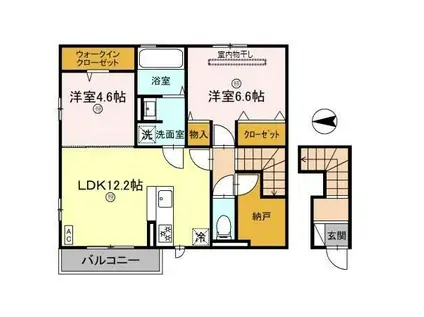 プリムローズヴィラ(2LDK/2階)の間取り写真