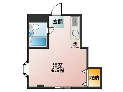 エスパスコンフォルターブル(ワンルーム/2階)の間取り写真