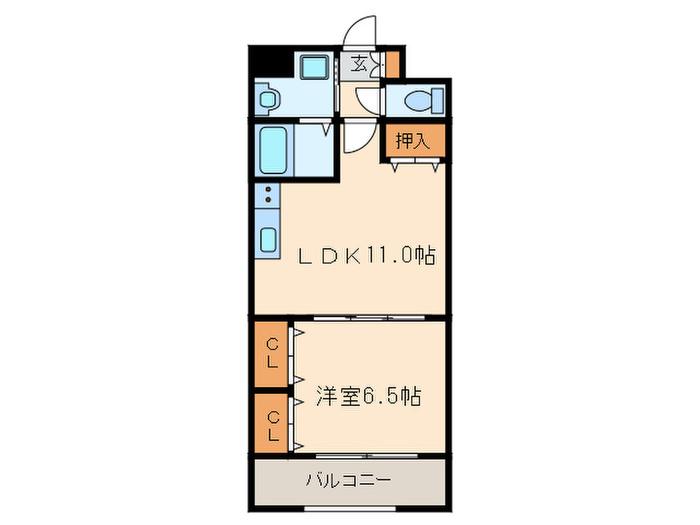 アネックス金山(1LDK/3階)の間取り写真