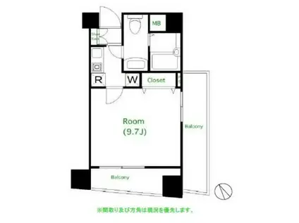 L-FLAT鶯谷(1K/6階)の間取り写真