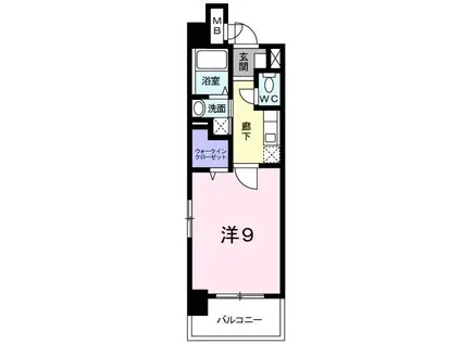 レジデンス21(1K/4階)の間取り写真