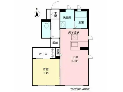 シャーメゾンYUKI(1LDK/1階)の間取り写真