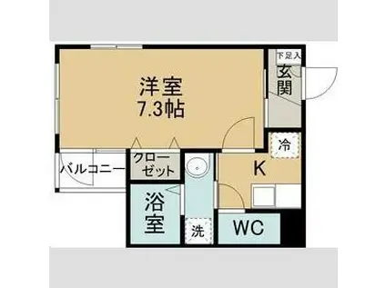 EXGRANDE長町1丁目(1K/4階)の間取り写真