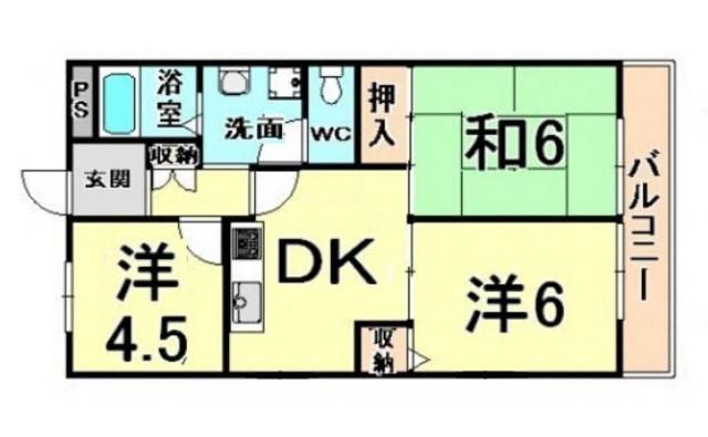 メゾン兵庫(3DK/2階)の間取り写真