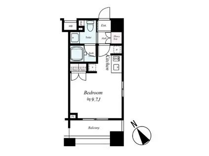 ウィスティリア大森山王(ワンルーム/7階)の間取り写真