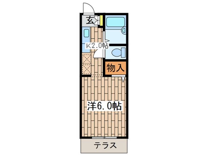 グレイスフラッツ(1K/1階)の間取り写真