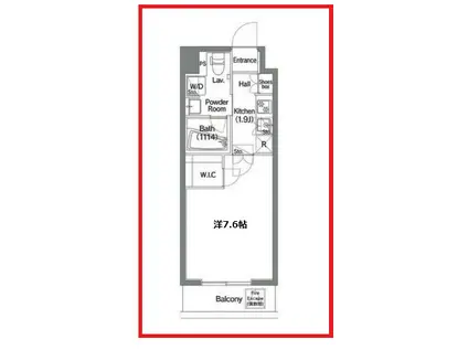 コンフォリア錦糸町デュー(1K/6階)の間取り写真