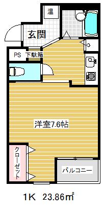 プレサンス神戸メリケンパーク前(1K/8階)の間取り写真