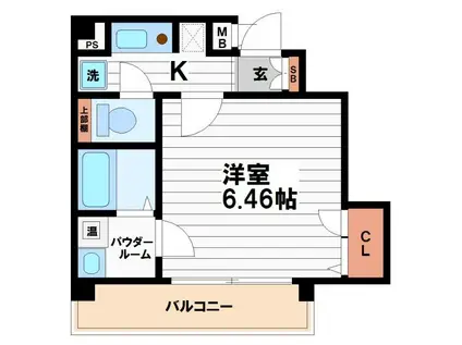ルミエール備後町(1K/7階)の間取り写真