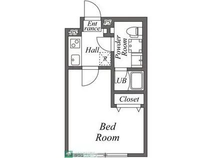 ユーレジデンス下北沢(ワンルーム/B1階)の間取り写真