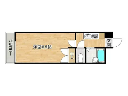 ビラプリンス7(1K/7階)の間取り写真