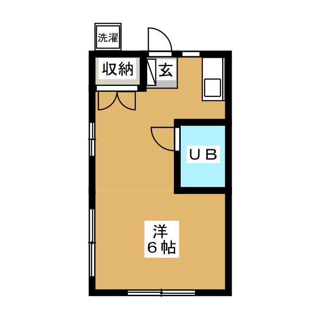 パールハウス(ワンルーム/1階)の間取り写真