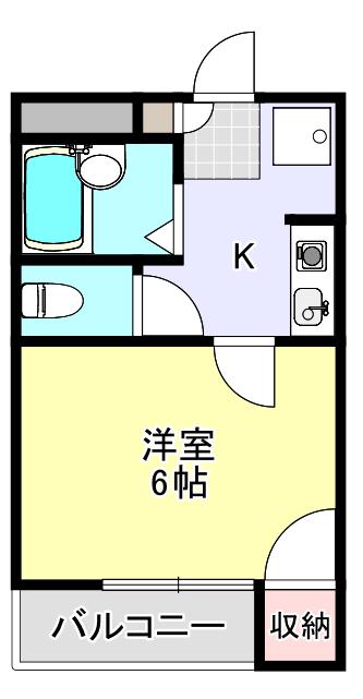 セイラBOX東貝沢A(1K/1階)の間取り写真