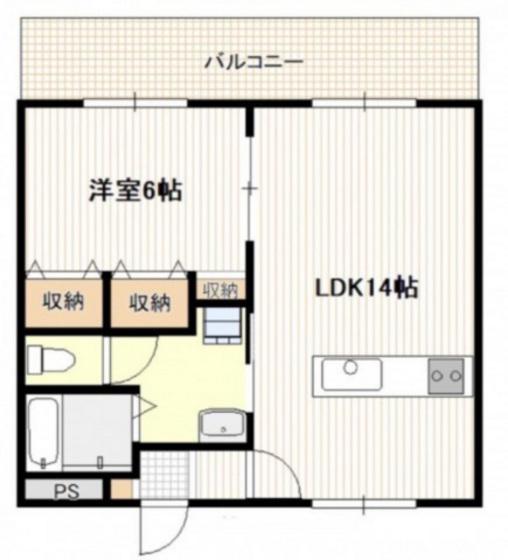 スタンピード八幡(1LDK/2階)の間取り写真