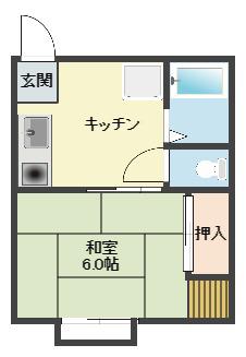 ハイツアンビエンス(1K/1階)の間取り写真