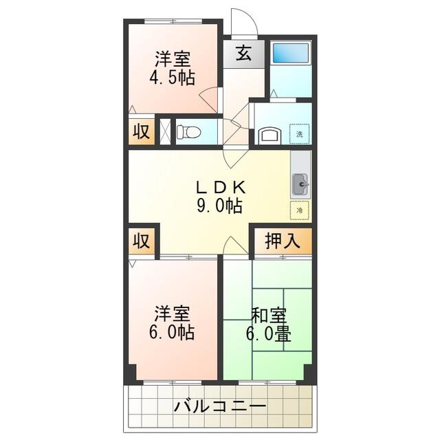プリネール(3LDK/2階)の間取り写真